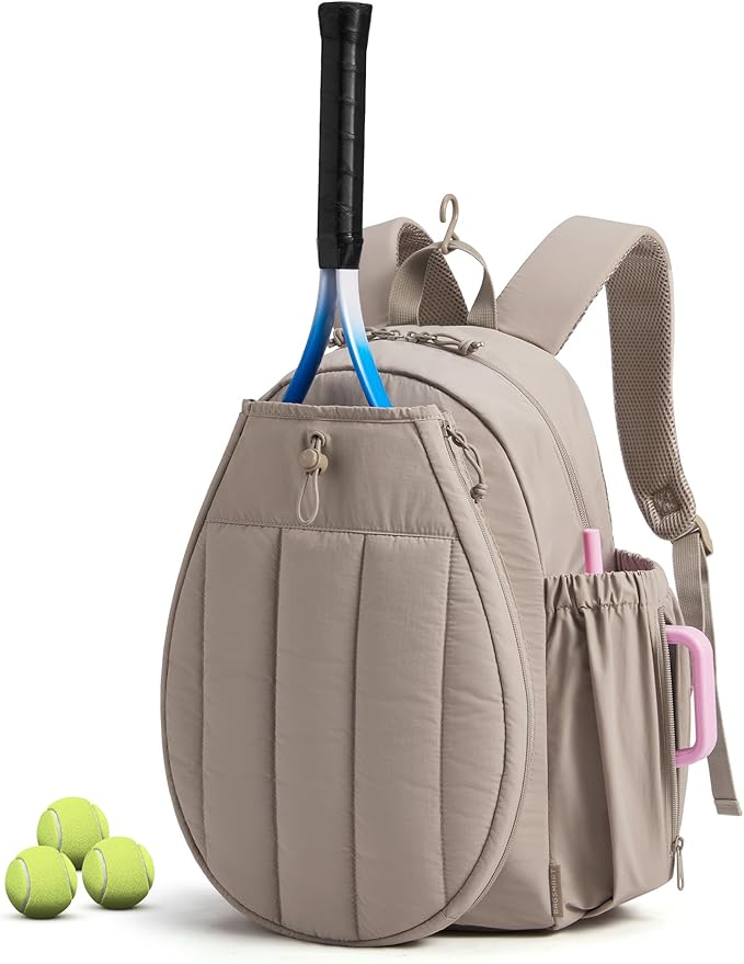 BAGSMART Tennis Gym Bag for Women, Tennis Bag Holds 2 Rackets with Shoe Compartment & Wet Pocket, Sports Duffle Bags fits up to 15.6" Laptop, Women Overnight Weekend Bag