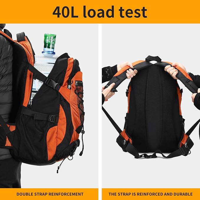 BOVIP 40L Hiking Backpack Waterproof Lightweight Daypack Travel Sports Camping Backpack for Men Women