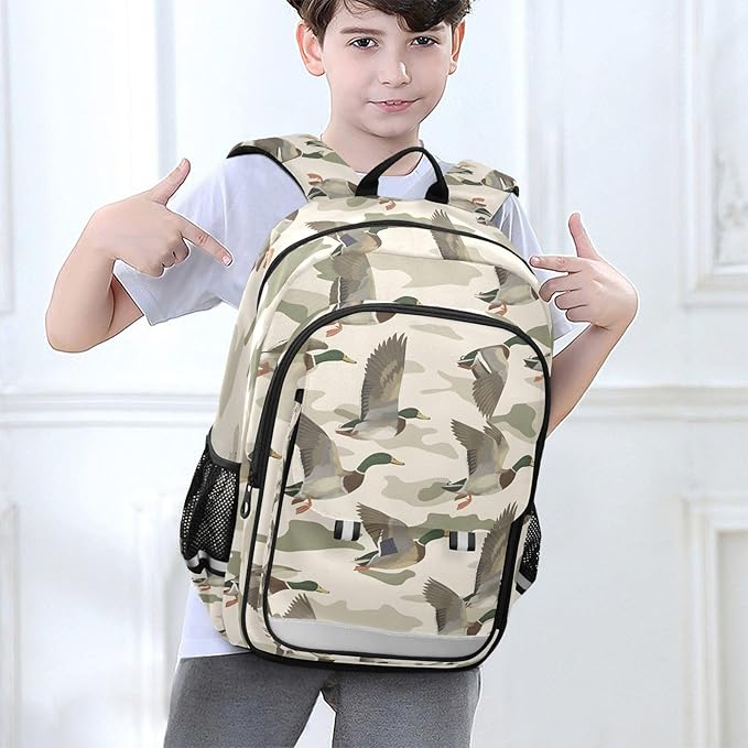ALAZA Wild Duck Camouflage Laptop Backpack Purse for Women Men School Bag 17 Inch Bookbag Student Boys Girls Travel Casual Daypack
