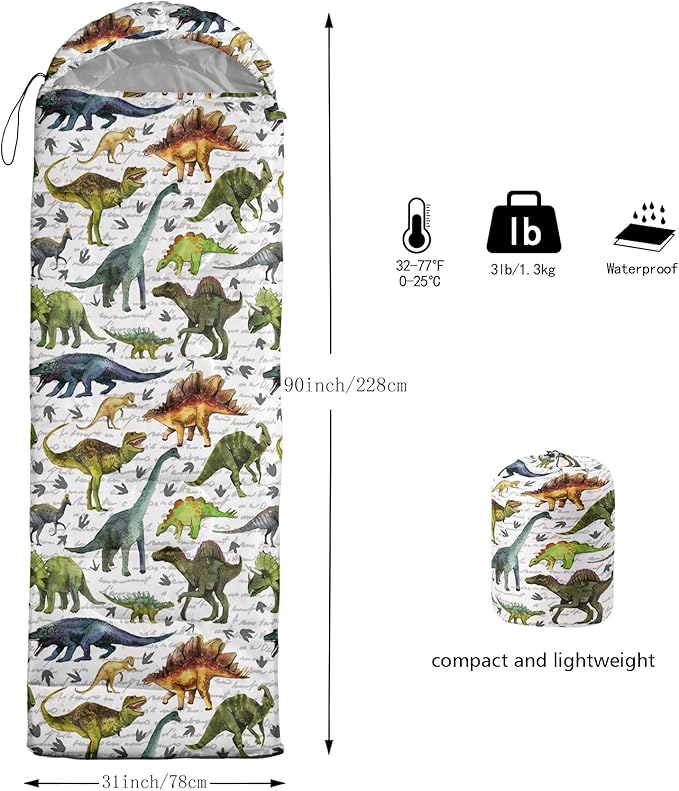 QOOMO Camping Sleeping Bags,3 Season Warm & Cool Weather,Lightweight,Waterproof Sleeping Bags for Adults & Kids,Traveling,and Outdoors,Camping Gear Equipment