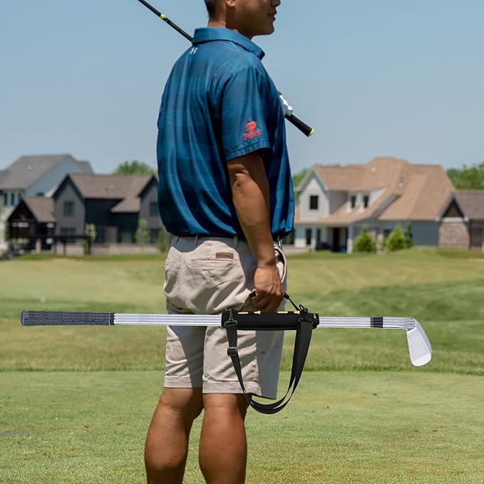 Cosmos Mini Golf Club Bag Portable Golf Club Carrier Sling Strap & Holder Sleeve for Course Training Practice Driving Range Carrier Gift Accessories for Men Women Golfer