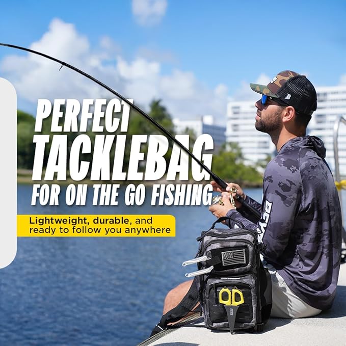 Beyond Fishing Tackle Backpack- The Voyager Tactical Fishing Storage Bag - Lightweight & Compact Bag For Fishing
