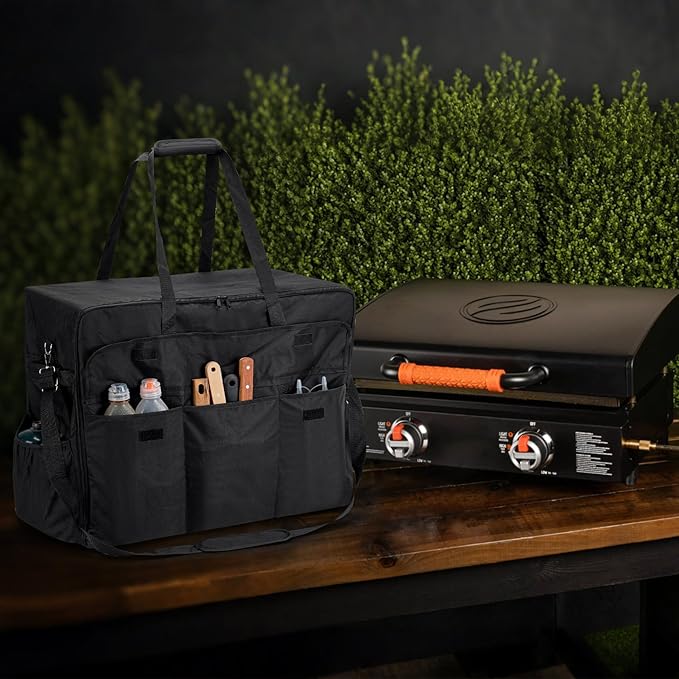 Stanbroil 22" Griddle Carry Bag for Blackstone 1813 Tabletop Griddle with Hood, 600D Polyester Water Resistant Outdoor Portable BBQ Grill Griddle Carry Bag