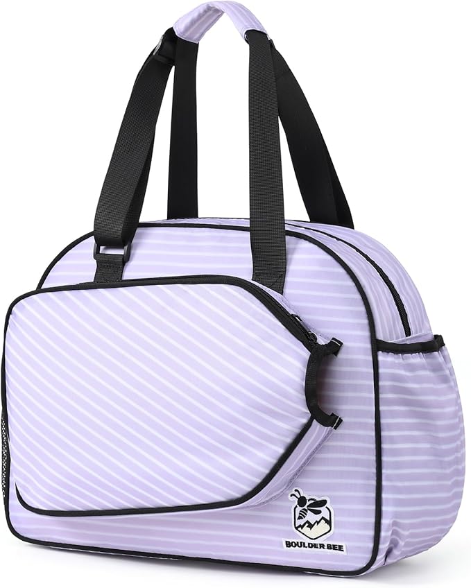 Boulder Bee Pickleball Bags, Premium Pickleball Tote Bag for Girls, Women’s Hand/Shoulder Gym Bag w Water Bottle Holder, with Pickleball Racquet/Paddle Holder