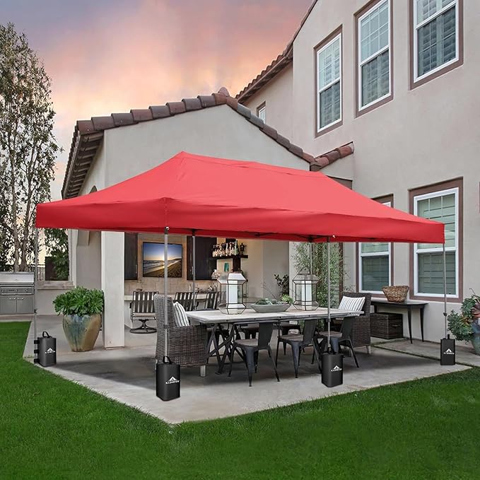 ILLUMINEW 4 Pack Canopy Water Weight Bag, 88 LBSWater Tent Weights Set of 4 Leg Weights for Gazebo, Pop Up Canopy, Canopies, Tent (Black 10L)