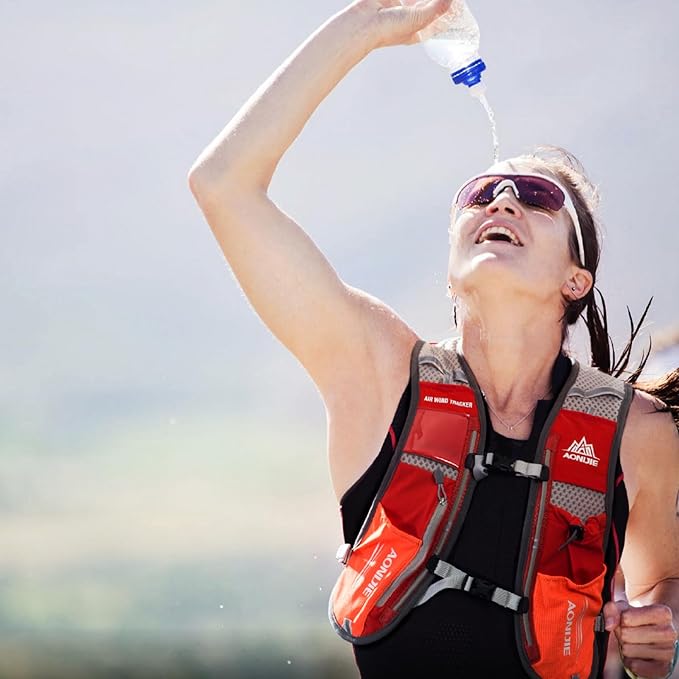 Azarxis Running Water Bottles Flask BPA Free Leakproof Hydration Vest Packs Waist Belt Replacement for Triathlon Marathon Hiking Cycling Climbing Runner