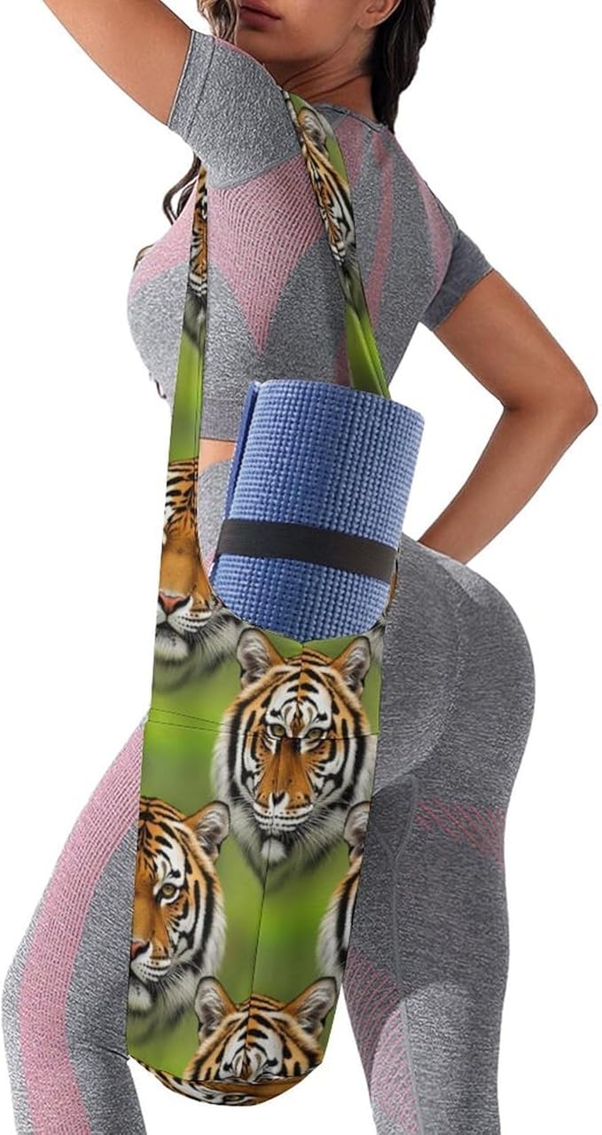 Aiyoolee Single Shoulder Yoga Mat Carrier Bag Portable Spacious with Pocket for Yoga Gym Fitness Travel