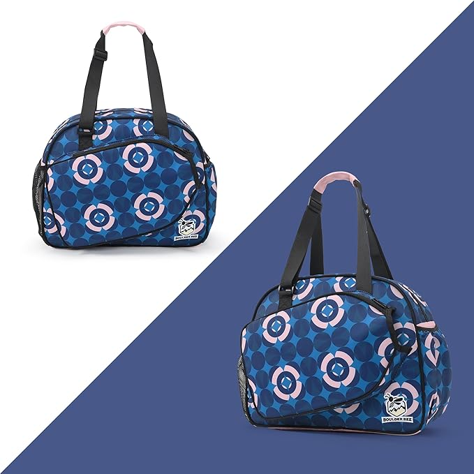 Boulder Bee Pickleball Bags, Premium Pickleball Tote Bag for Girls, Women’s Hand/Shoulder Gym Bag w Water Bottle Holder, with Pickleball Racquet/Paddle Holder