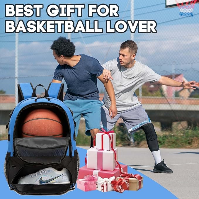 Basketball Bag Backpack, Large Capacity Sports Equipment Bags for Basketball, Soccer, and Volleyball.
