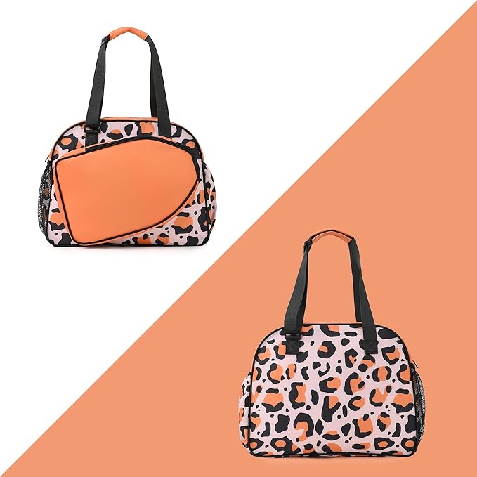 Boulder Bee Pickleball Bags, Premium Pickleball Tote Bag for Girls, Women’s Hand/Shoulder Gym Bag w Water Bottle Holder, with Pickleball Racquet/Paddle Holder