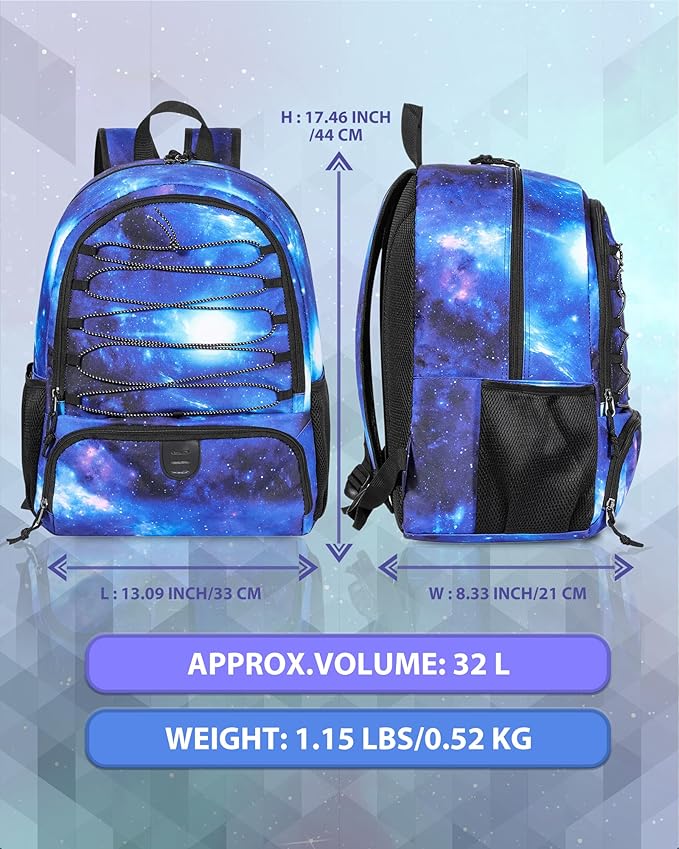 Basketball Bag Backpack for Men Women with Ball & Shoes Compartment 30L Capacity Lightweight Breathable Boys Girls Soccer Ball Bag Backpack Fit Volleyball Football Sports Travel School Gym