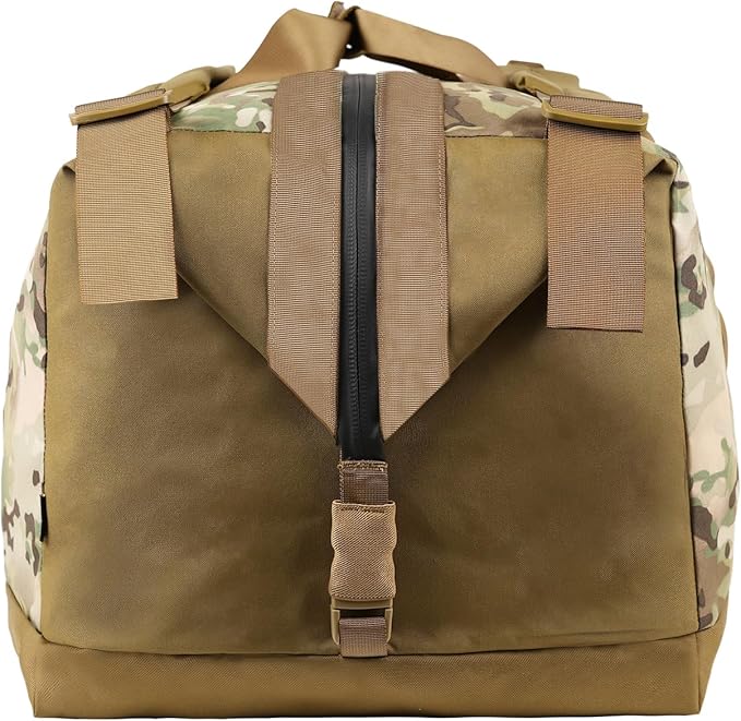 130L Tactical Travel Duffle Bag Large Capacity Waterproof Full-Access Opening Foldable Military Backpack Travel for Outdoor Camping Hunting Weekender Gym Traveling Workout Deployment