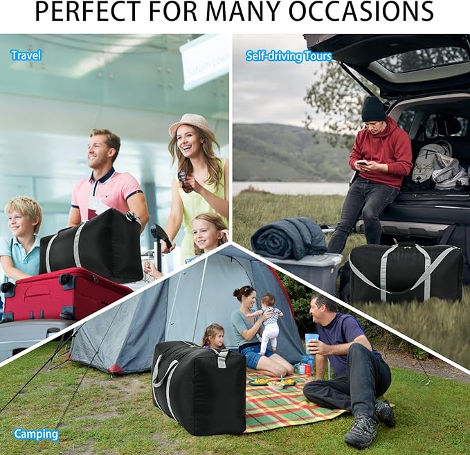 105L Extra Large Duffel Bag 32.5 inch Lightweight Luggage for Travel-Black