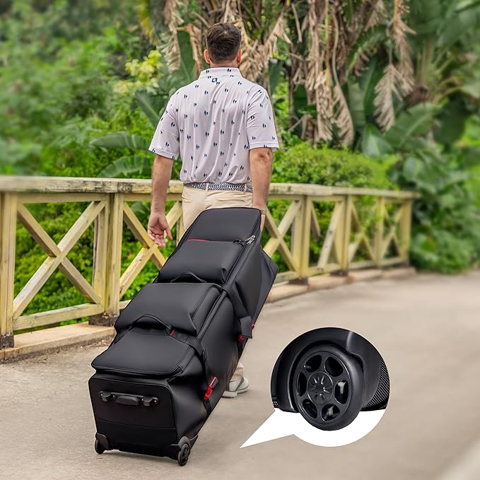 ASK ECHO LOCKLINK Roller Outdoors Golf Travel Bag Soft-Sided with Wheels/Black