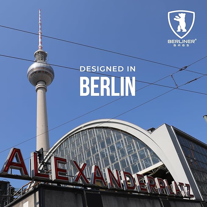 Berliner Bags Vintage Genuine Leather Duffle Bag Oslo for Travel or the Gym, Weekender, Travel Bag, Overnight Bag for Men and Women - Brown - Dark Grey