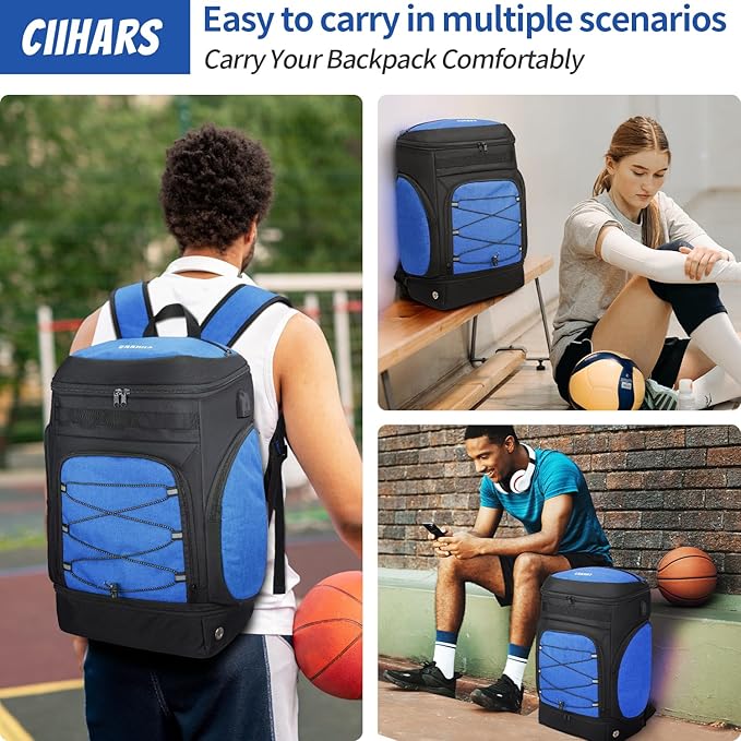 Basketball Backpack Bag Large Sports Bag with Separate Ball holder & Shoes compartment, Best for Basketball, Soccer,Volleyball,Gym