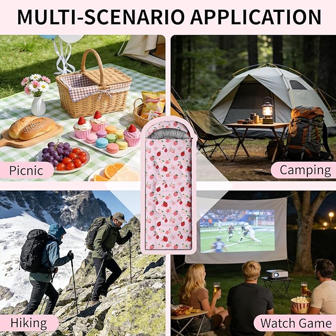 Camping Sleeping Bags, Lightweight Waterproof Sleeping Bag and Compact with Compression Sack for Outdoor