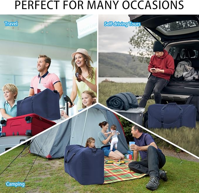 105L Extra Large Duffel Bag 32.5 inch Travel Duffel Bag lightweight Luggage Bag-Navy