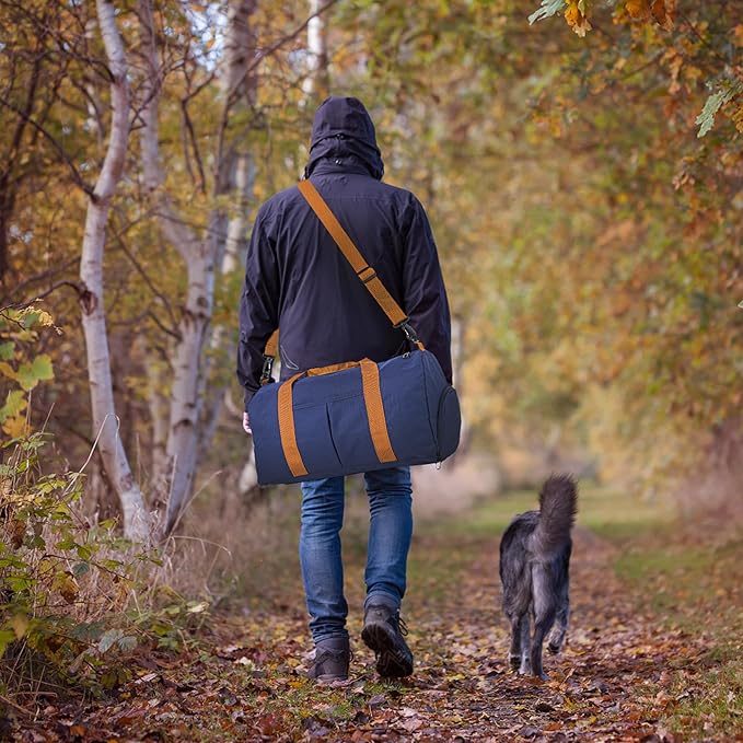 Duffle Bag for Men Personalized Overnight Bags Travel Bag with Durable Canvas Weekender Overnight Bag with Shoe Compartment Custom Groomsmen Gift for Travel Gym Storage Camping Moving (Blue)