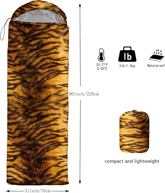 QOOMO Camping Sleeping Bags,3 Season Warm & Cool Weather,Lightweight,Waterproof Sleeping Bags for Adults & Kids,Traveling,and Outdoors,Camping Gear Equipment