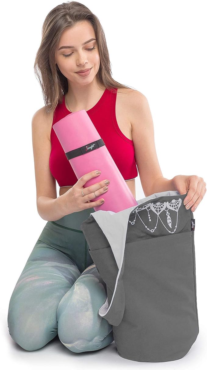 Zenifit Yoga Mat Bag – Versatile Yoga Bag with Mat Straps & Storage Pockets, Holds Yoga & Pilates Mats, Lightweight & Durable