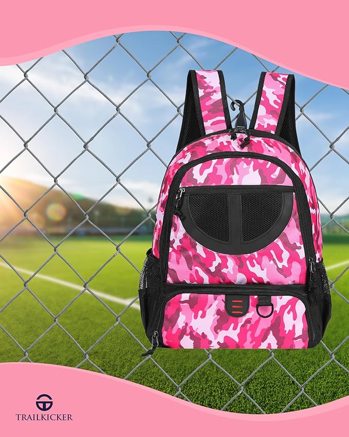 Basketball Bag Backpack for Men Women with Ball & Shoes Compartment 30L Capacity Lightweight Breathable Boys Girls Soccer Ball Bag Backpack Fit Volleyball Football Sports Travel School Gym