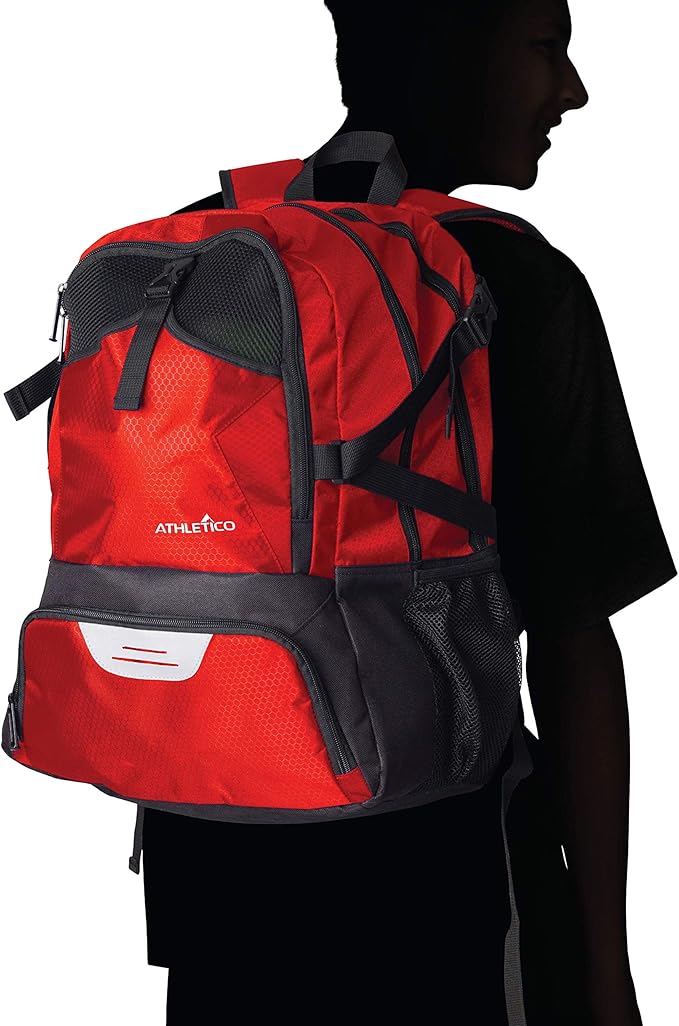 Athletico National Soccer Bag - Backpack for Soccer, Basketball & Football Includes Separate Cleat and Ball Holder