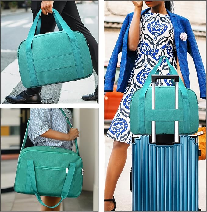 18" Small Carry on Bags for Airplanes with Laptop & Wet Compartment Underseat for Spirit Airlines Personal Item Travel Bag 18x14x8 in Duffle Gym Bag for Women Men