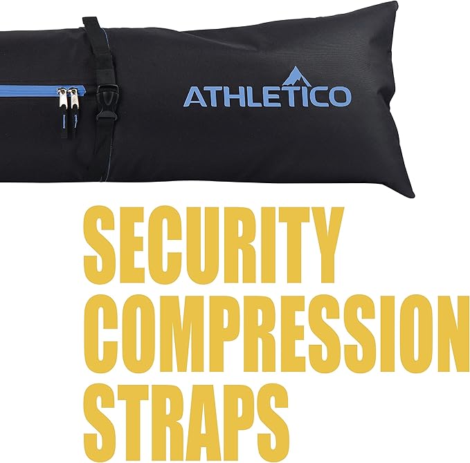 Athletico Ski Bag and Ski Boot Bag Combo - Ski Bags for Air Travel - Unpadded Snow Ski Bags Fit Skis Up to 200cm - For Men, Women, Adults, and Children