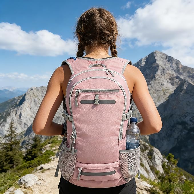 Zavothy 18L Multipurpose Hiking Backpack with 3L Water Bladder – Durable Hydration Backpack with Insulated Bladder Compartment, Hidden Helmet Holder & Rain Cover – for Hiking, Commuting, and Camping