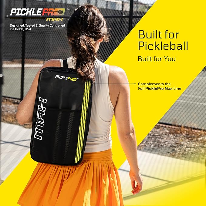 Professional Pickleball Paddle Bag – Premium Oxford Cloth Pickleball Bag for Men & Women –Weather-Resistant, Holds up to 3 Paddles with Padded Interior