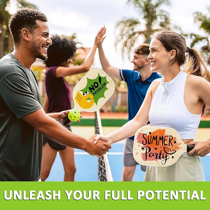 6 Pack Sublimation Blanks Pickleball Paddles, 7.3" x 15.5" Double Sided Printable Pickleball Paddles Plywood 0.39 Inch Thickness for Outdoor Sport Casual Court Play