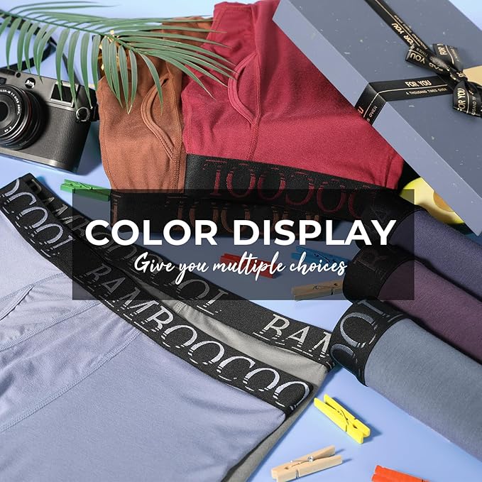 BAMBOO COOL Men's Ultra ComfortSoft Underwear, Moisture Wicking & Breathable No Ride Up Boxer Briefs with Fly, Multipack