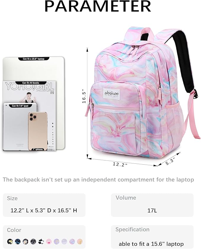 abshoo Classical Basic Travel Backpack For School Water Resistant Bookbag | For School, For School