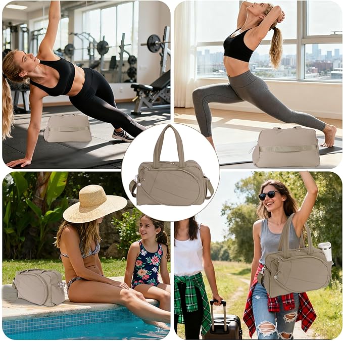 Tennis Racket Bag, Tennis Bags for Women, Quilted Sling Crossbody Backpack with Hook, Water Resistant Tennis Racket Cover for Pickleball, Racketball