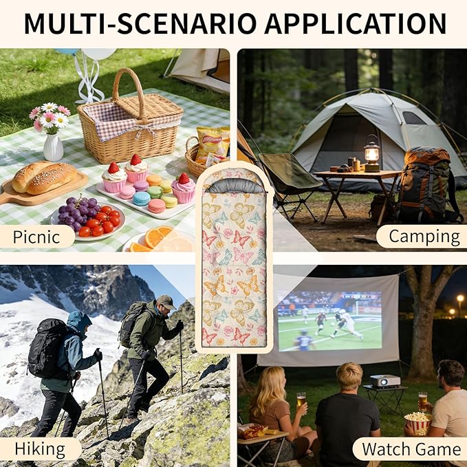 Camping Sleeping Bags, Lightweight Waterproof Sleeping Bag and Compact with Compression Sack for Outdoor