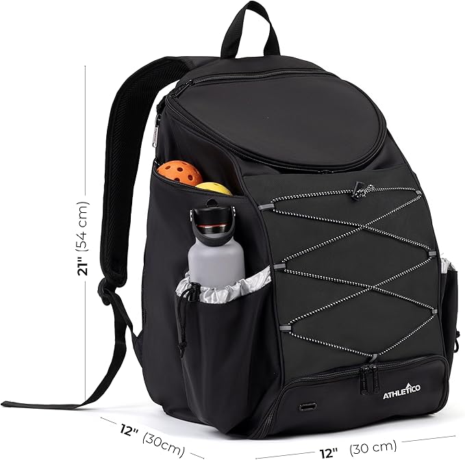 Athletico Pro 42L Pickler Pickleball Backpack (Black)