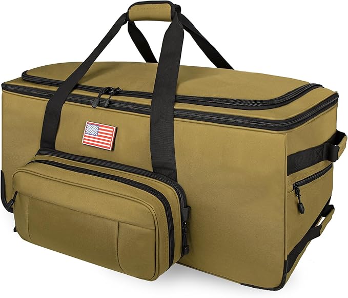 150L Large Rolling Duffle Bag with Wheels, Heavy Duty 32'' Tri-Wheel Gear Hauler for Camping,Moving Sports Equipment, Military & Airline Checked Bag Approved