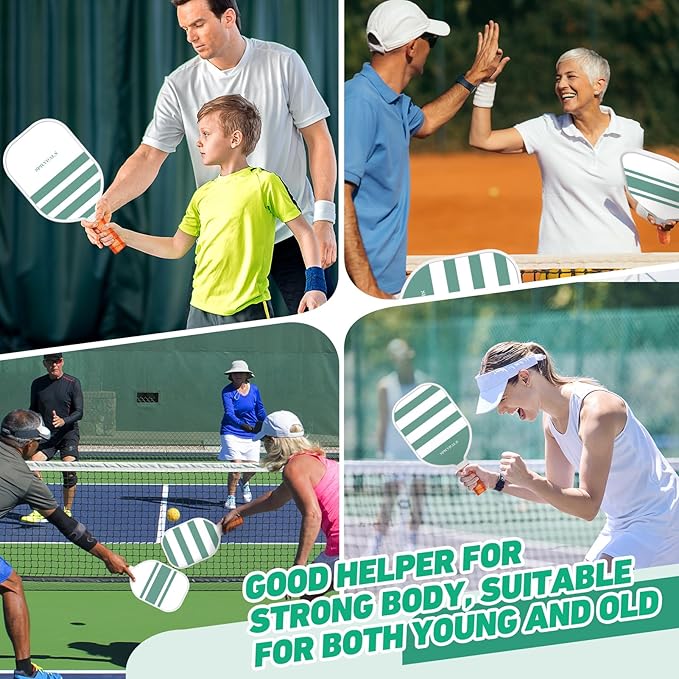 Pickleball Paddles,USAPA Approved Pickleball Paddles Set Premium Pickleball Paddle, 4 Pickleball Balls & 1 Carry Bag Gifts for Women Men Beginners & Pros Players