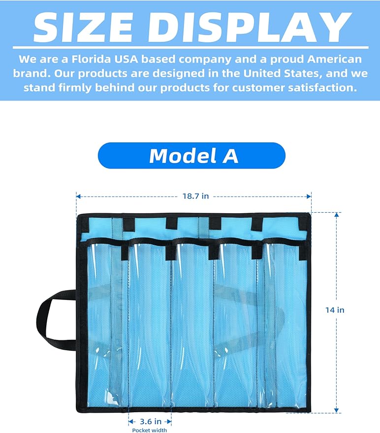 BLUEWING 5 Pockets Tackle Storage Bag for 9in Trolling Lure