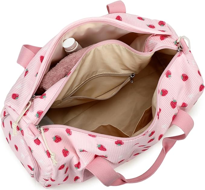 BTOOP Duffle Bag for Gym Sports Women Girls Workout Travel Bag Weekender with Shoe Compartment and Wet Pocket