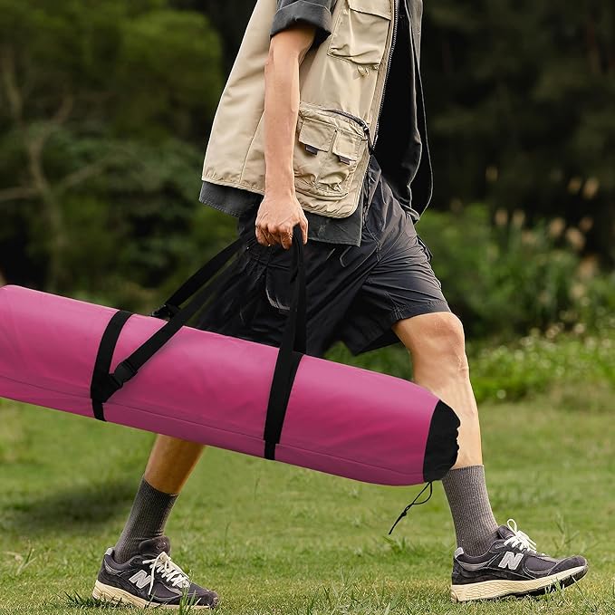 1 Pack 900D 48 Inch Camp Chair Bag Replacement with Shoulder Strap Camp Backpack Folding Chair Bag Fishing Outdoor Storage Packbag(48 * 16.5 * 10.2Inch) (Pink Red, XL)