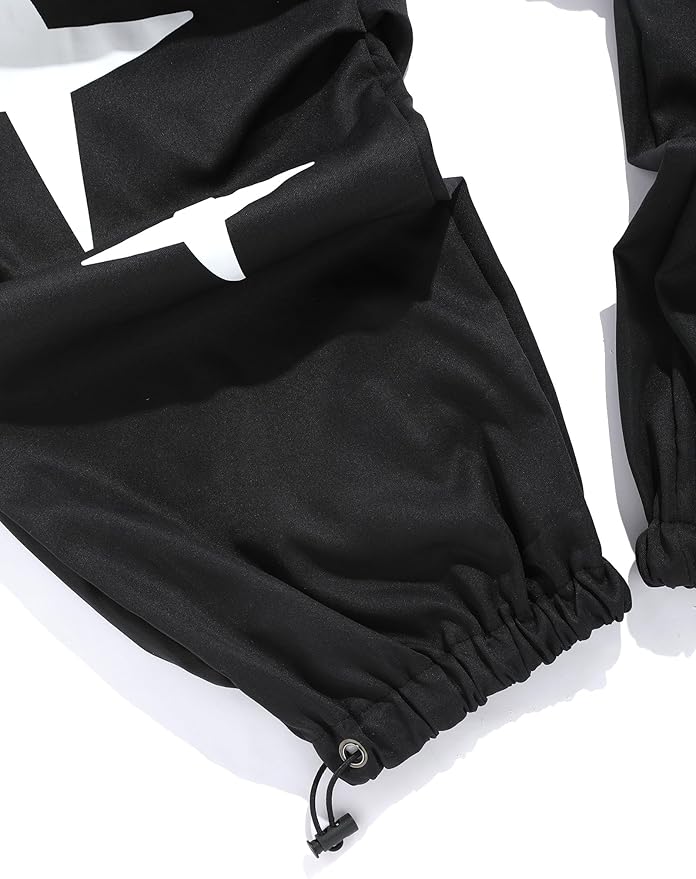 ZAFUL Men's Parachute Pants Casual Baggy Cargo Drawstring Trouser