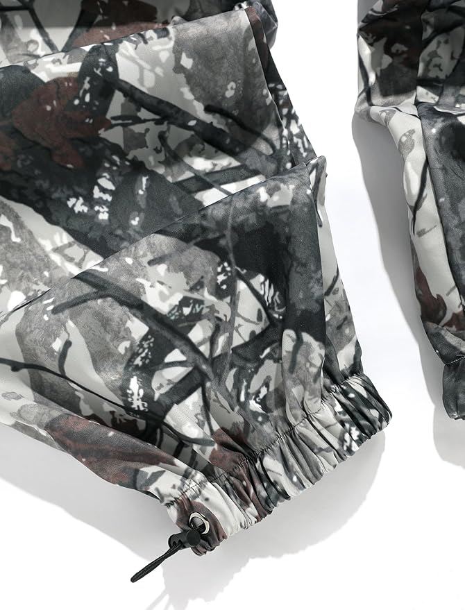 ZAFUL Men's Parachute Pants Casual Baggy Cargo Drawstring Trouser