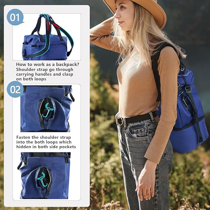 Gym Bag for Men Women, Tactical Travel Duffel bag with Removable Dividers & Shoe Compartment, Weekender Carry on Bag with Toiletry Bag, Overnight Range Bag for Workout Soccer Yoga Gym