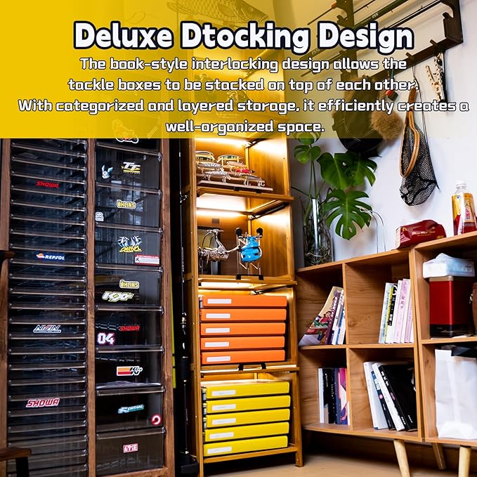 Deluxe Fishing Tackle Box, Waterproof 3600 & 3700 Terminal Tackle Trays, Organizer Includes 2 Type Dividers, Multi-purpose and All-in-one Tackle Storage (3700-3 all-in-one 2 pack)