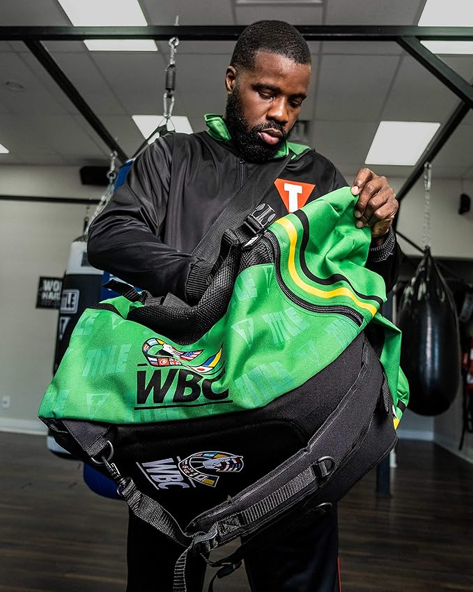 TITLE Boxing WBC Sport Backpack - Gym, Duffle, Equipment Bag - Green