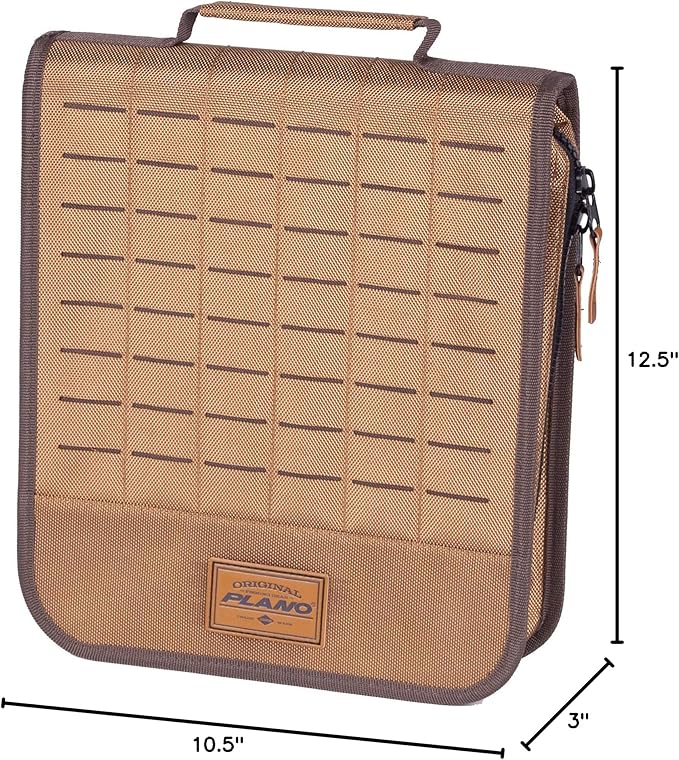 Plano Guide Series Tackle Bag | Premium Tackle Storage with No Slip Base and Included stows, Khaki with Brown and Black Trim