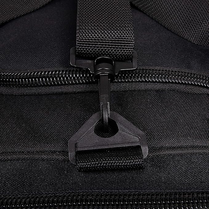 K-Cliffs Heavy Duty Tactical Range Duffel Quality Gear Travel Sports Gym Equipment Bag Military Molle Lockable Zippers with US Flag Patch 27 Inch Black