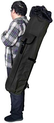 Allnice Durable Canvas Fishing Rod & Reel Organizer Bag Travel Carry Case Bag- Holds 5 Poles & Tackle